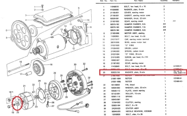 WASHER ROTOR BOLT