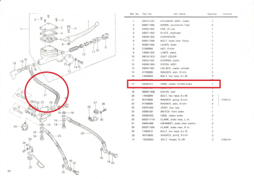 Preview: BREMSSCHLAUCH OBEN (365MM)