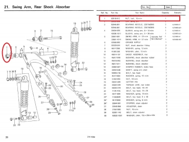 NUT LOCK SWINGARM CHROMIUM