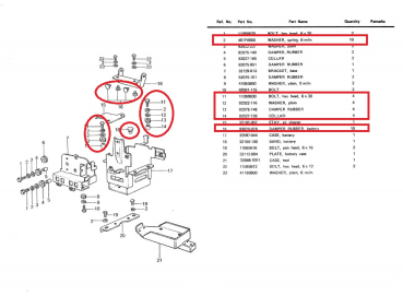 MOUNTING SET BATTERYCASE