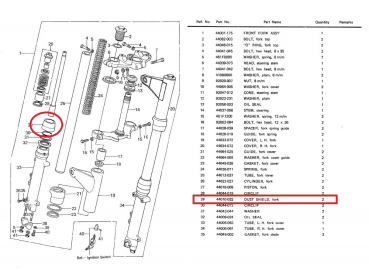 Preview: STAUBKAPPEN GABEL SET
