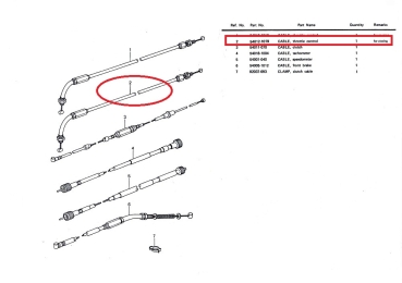 CABLE THROTTLE CLOSE