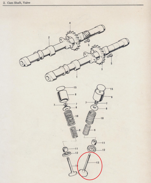 VENTIL EINLASS 900CCM "VESRAH"