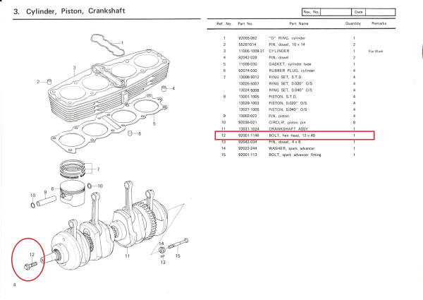 SCHRAUBE ROTOR M12x46