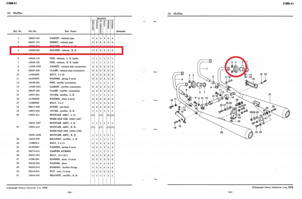 AUSPUFFKRONE RECHTS ZYLINDER 3+4 (8MM)