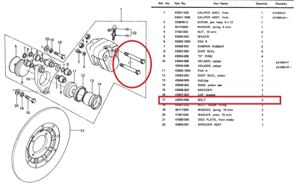 BOLT CALIPER