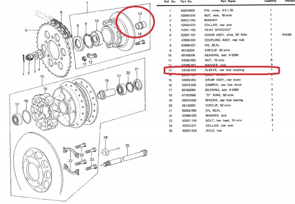 SLEEVE REAR HUB