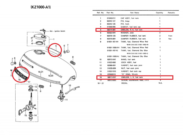 TANKEMBLEM MIT SCHRAUBEN (142MM LOCHABSTAND)