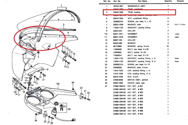 TRIM COWLING