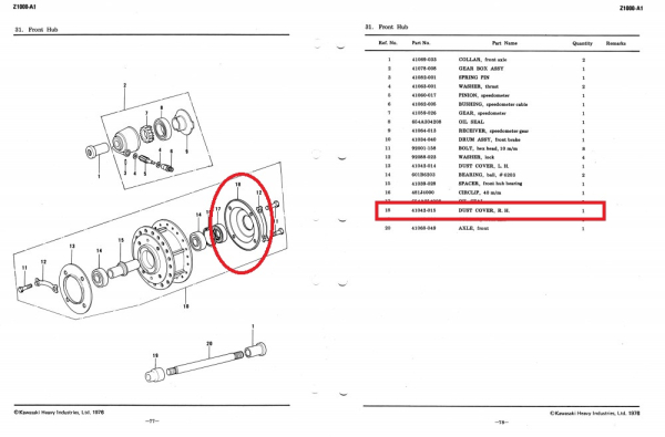 COVER FRONT HUB SET