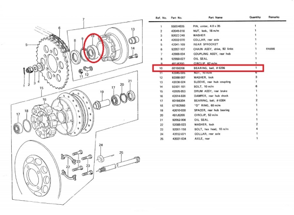 BEARING BALL SPROCKET HOLDER