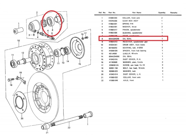 OIL SEAL SPEEDO GEAR